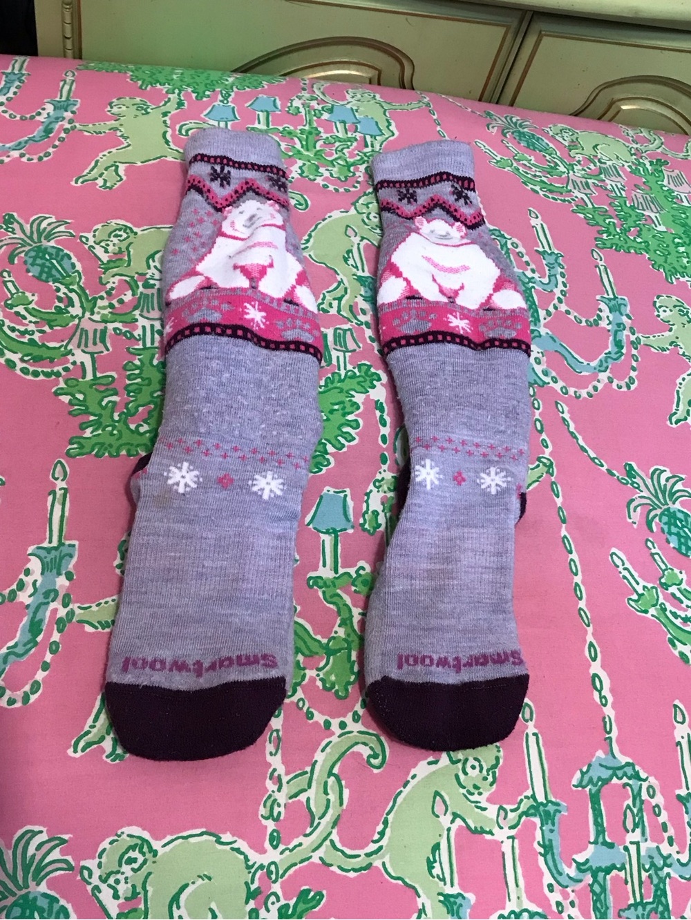 Smartwool Wintersport Full Cushion Polar Bear Over The Calf Socks kids sz. large